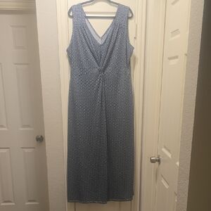 Blue Sleeveless Women's Dress